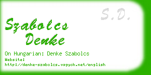 szabolcs denke business card